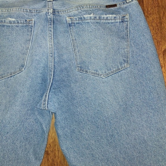 KanCan High Rise Distressed Wide Leg Cropped Button Fly Light Wash 13/30 - Picture 8 of 8